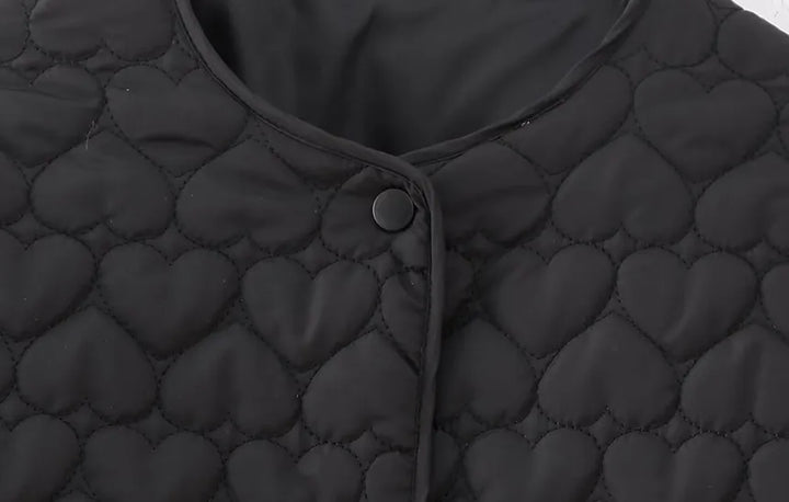 Padded Vests with Heart Pattern