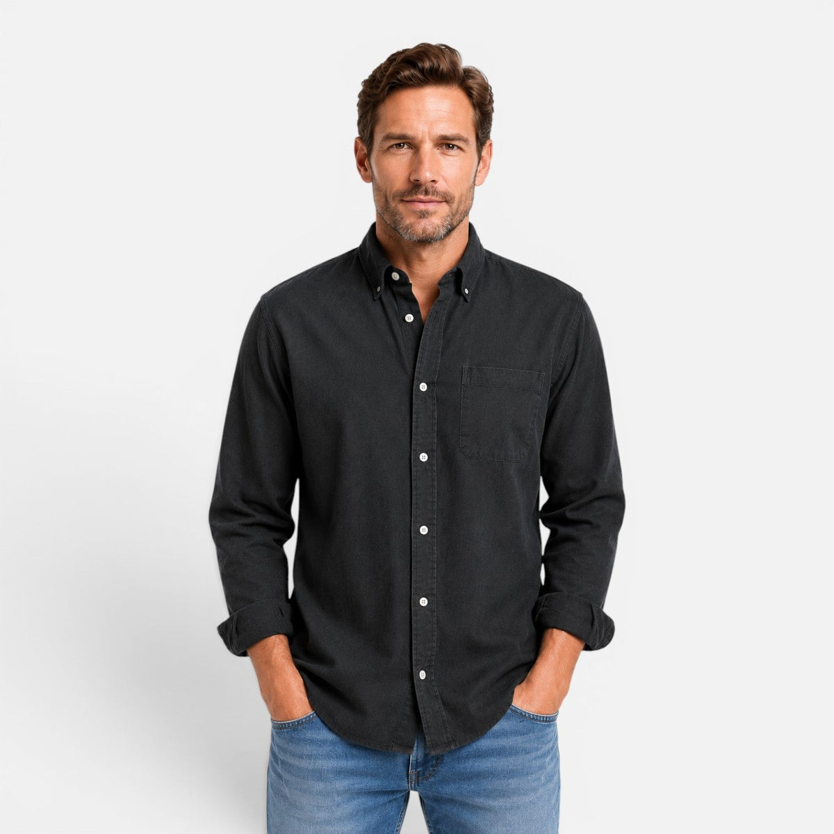 Men’s Classic Button-Up Casual Shirt