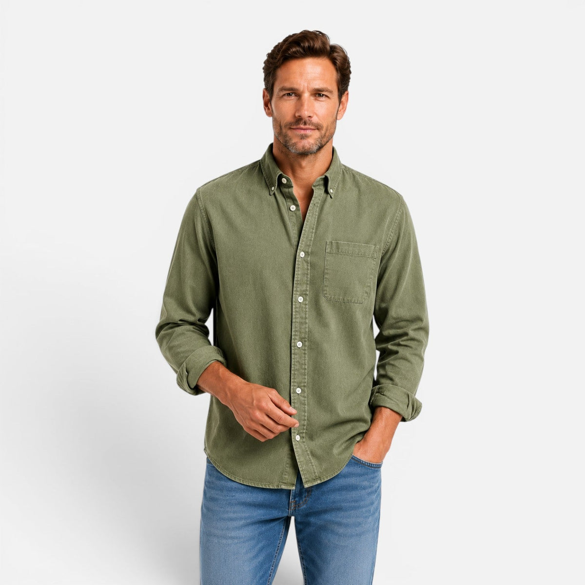 Men’s Classic Button-Up Casual Shirt