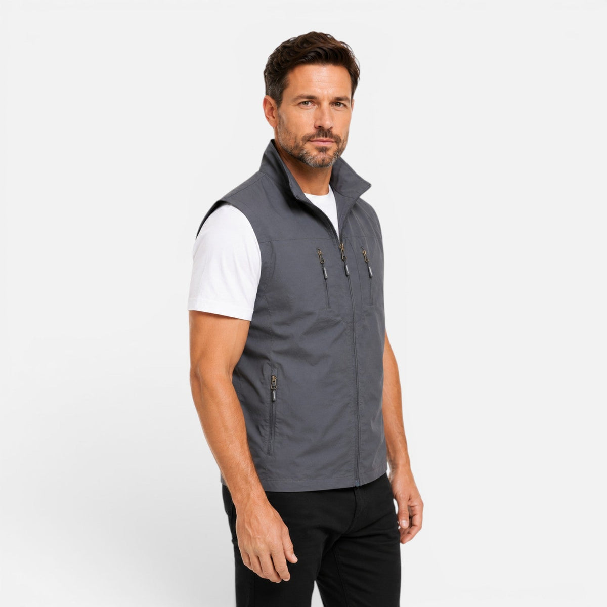 Men's Lightweight Multi-Pocket Utility Gilet