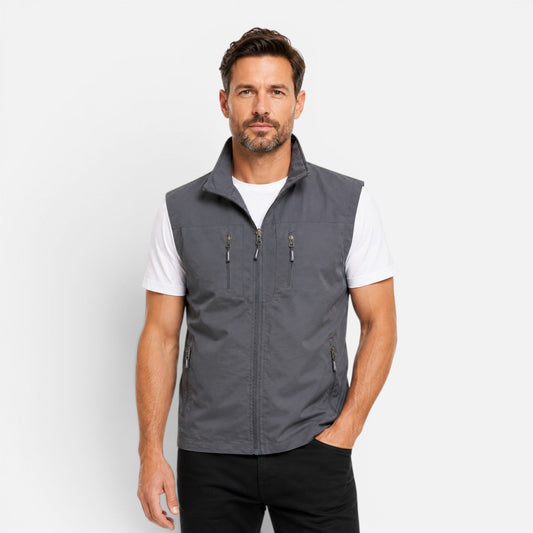 Men's Lightweight Multi-Pocket Utility Gilet
