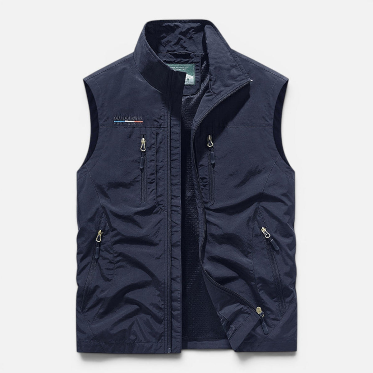 Men’s Lightweight Outdoor Utility Vest with Zip Pockets