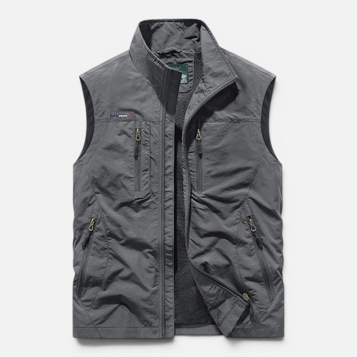 Men’s Lightweight Outdoor Utility Vest with Zip Pockets