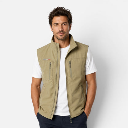 Men’s Lightweight Outdoor Utility Vest with Zip Pockets
