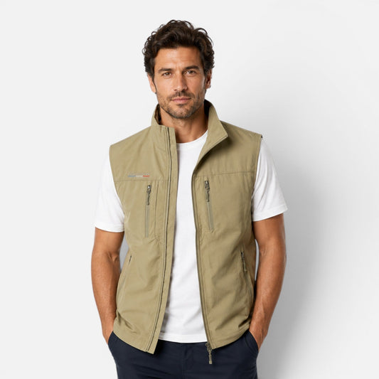Men’s Lightweight Outdoor Utility Vest with Zip Pockets
