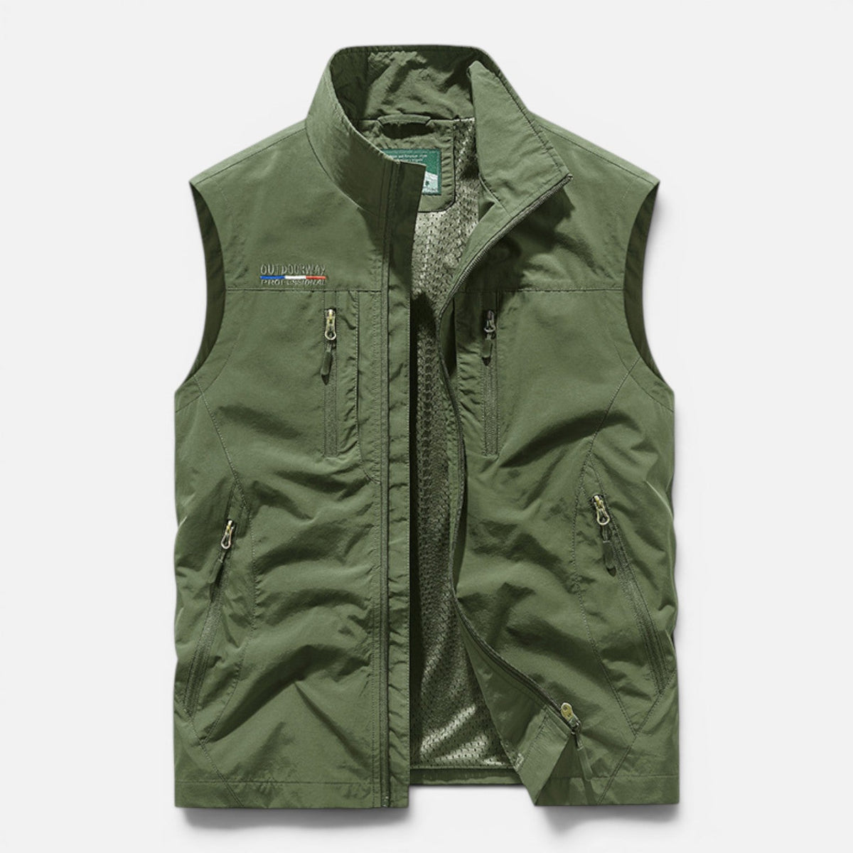 Men’s Lightweight Outdoor Utility Vest with Zip Pockets