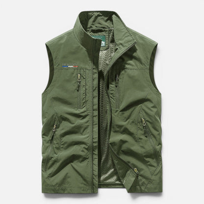Men’s Lightweight Outdoor Utility Vest with Zip Pockets