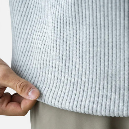 Men’s Ribbed Knit T Shirt Slim Fit Lightweight Summer Tee
