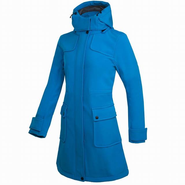 Long Waterproof Rain Jacket with Hood for Women