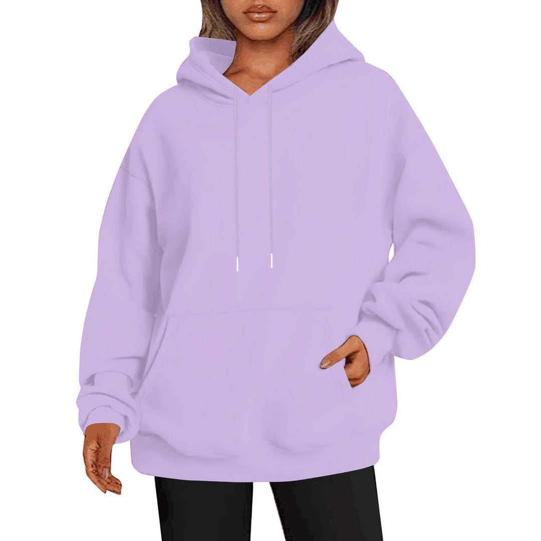 Women's Oversized Hoodie Dress with Kangaroo Pocket, Extended Silhouette and Soft French Terry