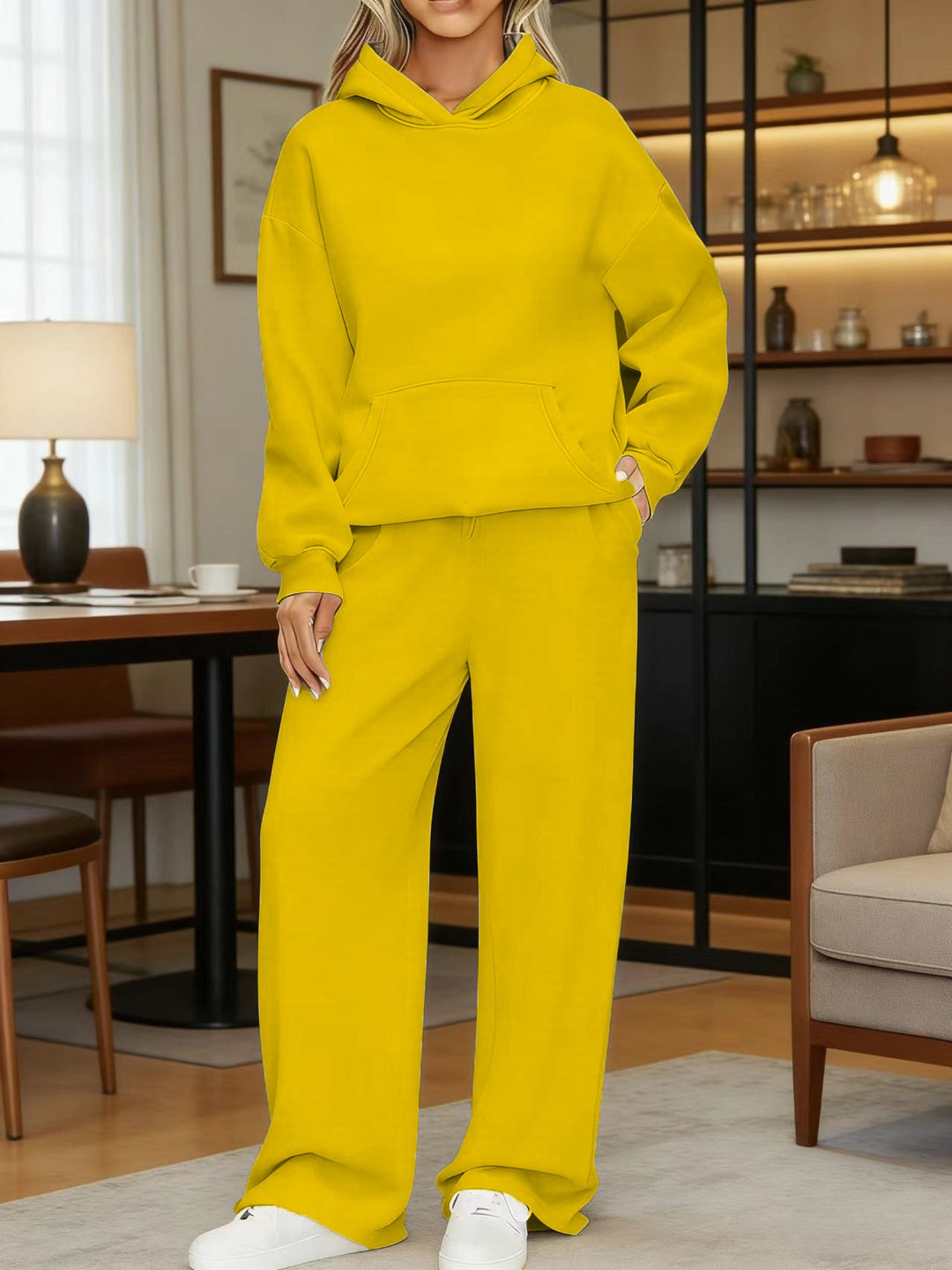 Women's Cozy Oversized Hoodie and Wide Jogger Pants Set