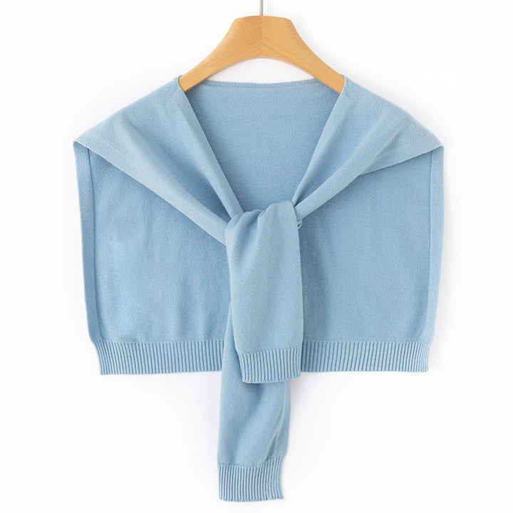 Women's Knit Wrap as Shoulder Warmer with Ties