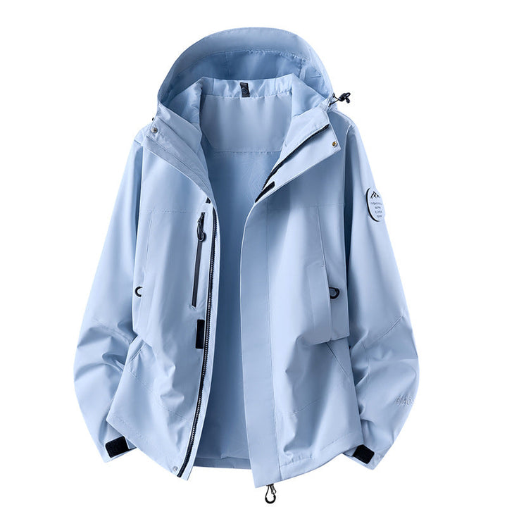 Women's Technical Three-layer Softshell Rain Jacket with Taped Seams and Multifunctional Pockets