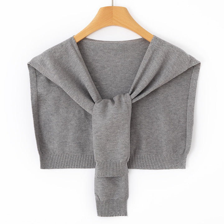 Women's Knit Wrap as Shoulder Warmer with Ties