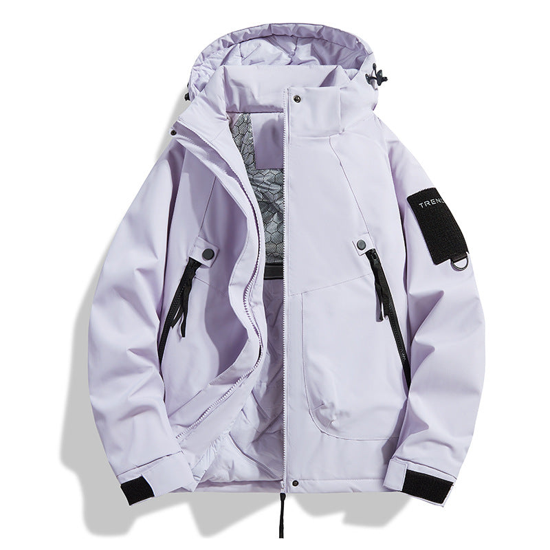Men's Insulated Hooded Field Jacket with Quilted Thermal Lining, Windproof Shell & Utility Pockets