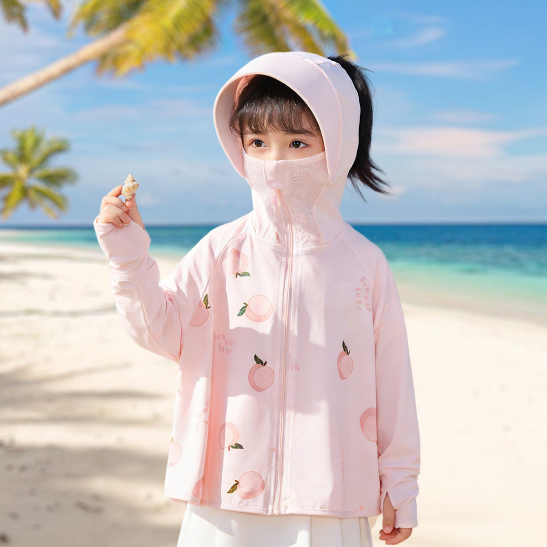 Women's Lightweight UV Protection Hoodie with Integrated Face Mask and Thumb Hole