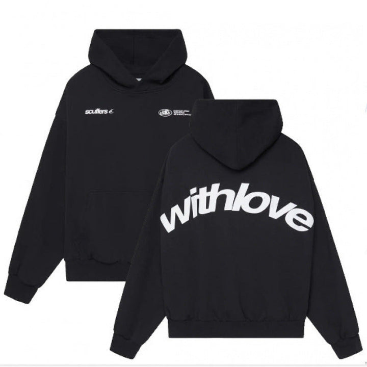 Unisex Oversized Hoodie with Large Back Print, Kangaroo Pocket and Ribbed Cuffs
