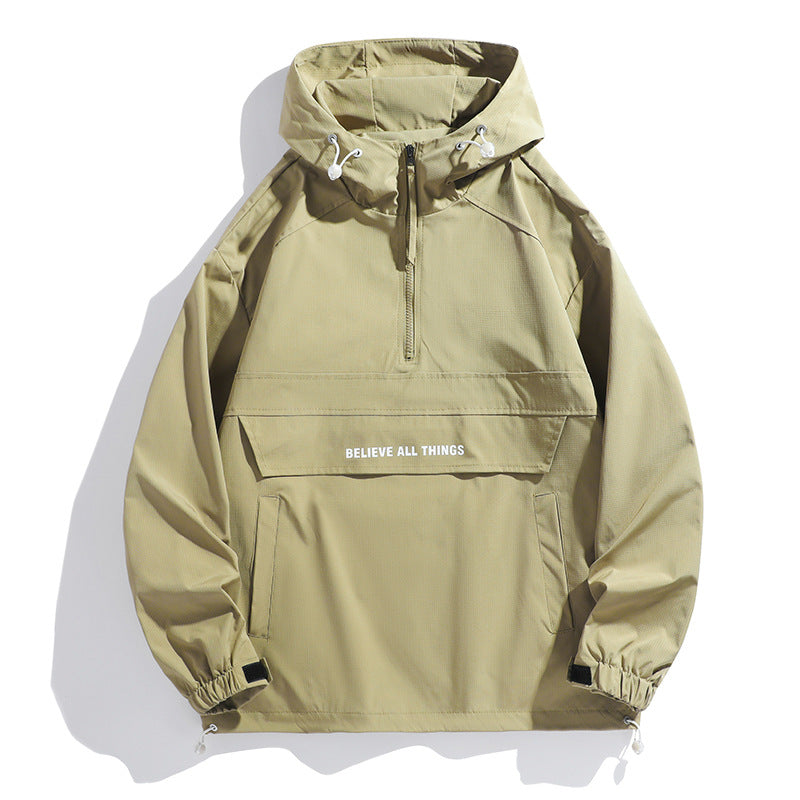 Men's Stylish Outdoor Jacket with High Collar