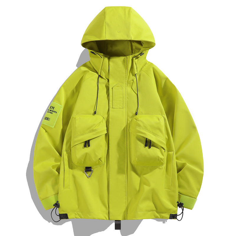 Men's Oversize Utility Parka with Hood, Multi-Pockets & Water-Repellent Functional Membrane