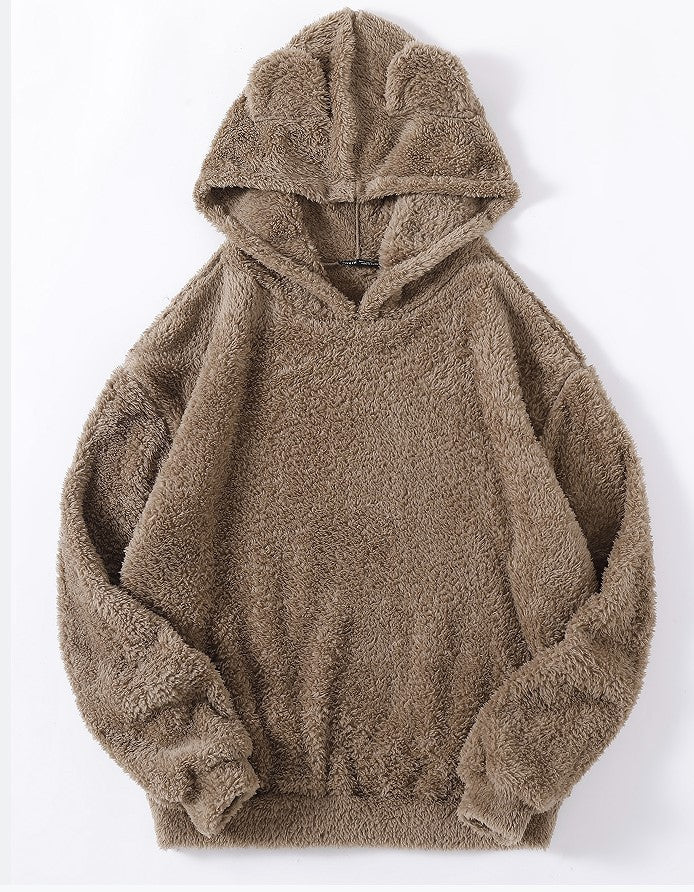 Women's Teddy Hoodie with Ears, Elastic Waistband and Extra Soft Plush
