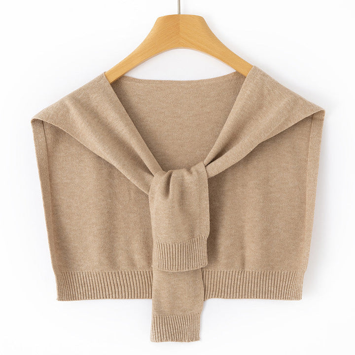 Women's Knit Wrap as Shoulder Warmer with Ties