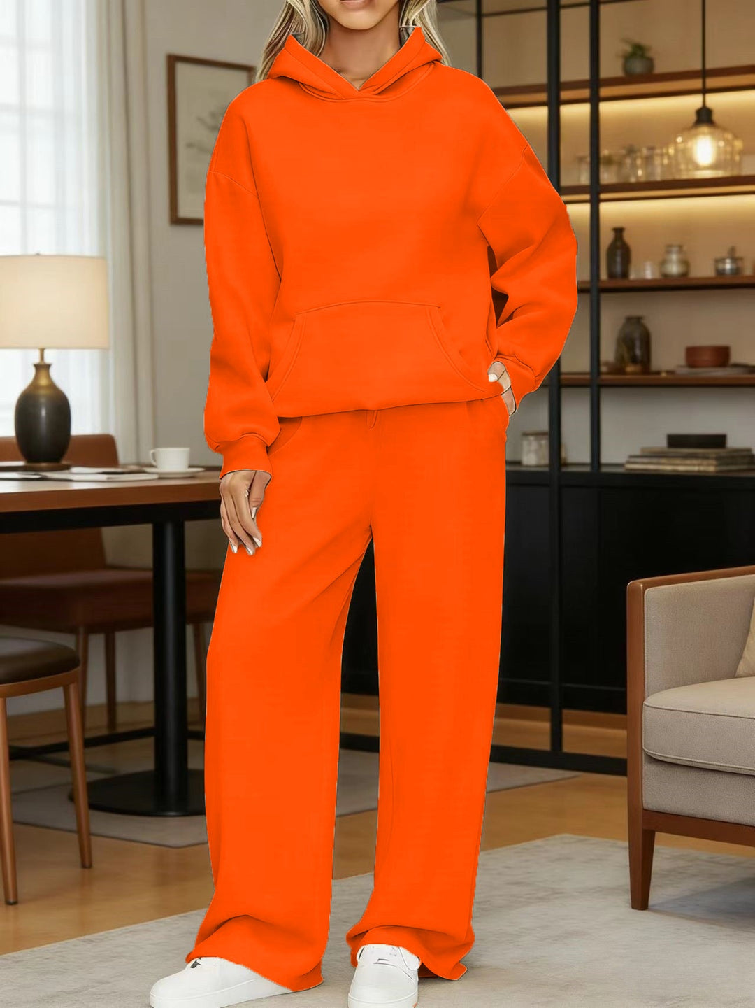 Women's Cozy Oversized Hoodie and Wide Jogger Pants Set