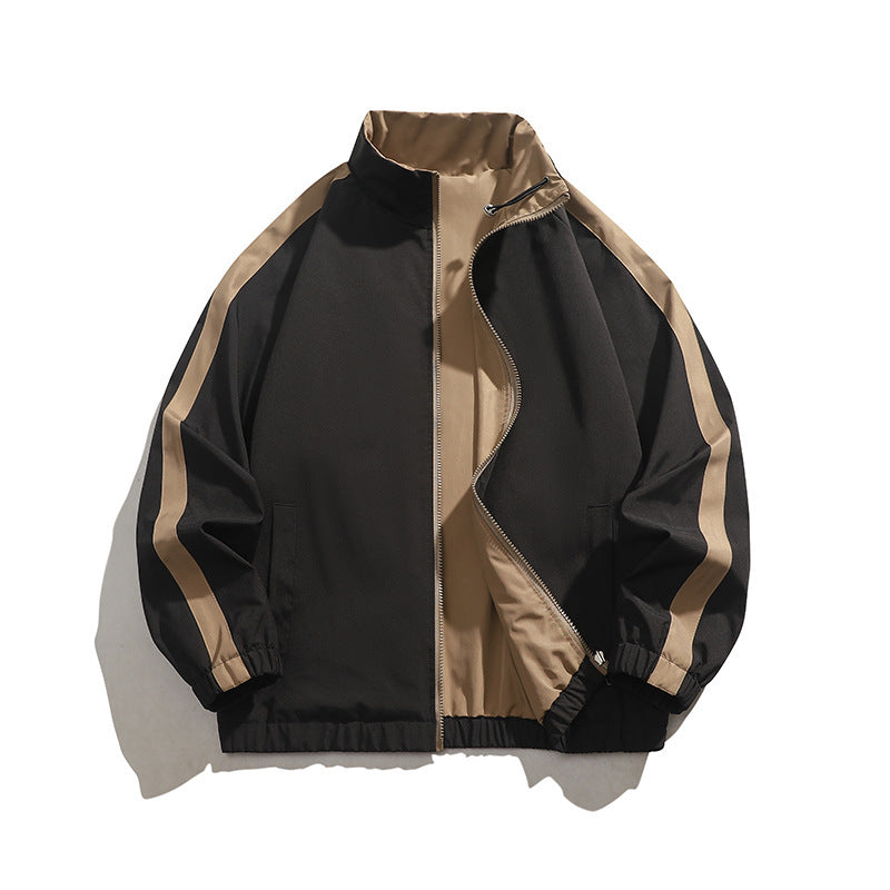 Men's Sporty Transitional Jacket with High Collar