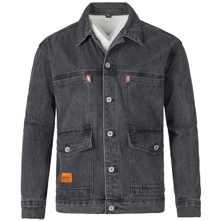 Men's Jeans Jacket in Modern Slim-Fit Design with Practical Pockets and Sturdy Rivets