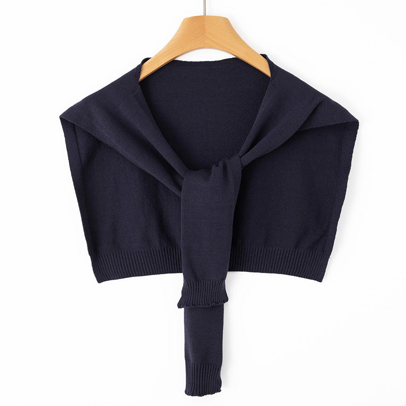 Women's Knit Wrap as Shoulder Warmer with Ties