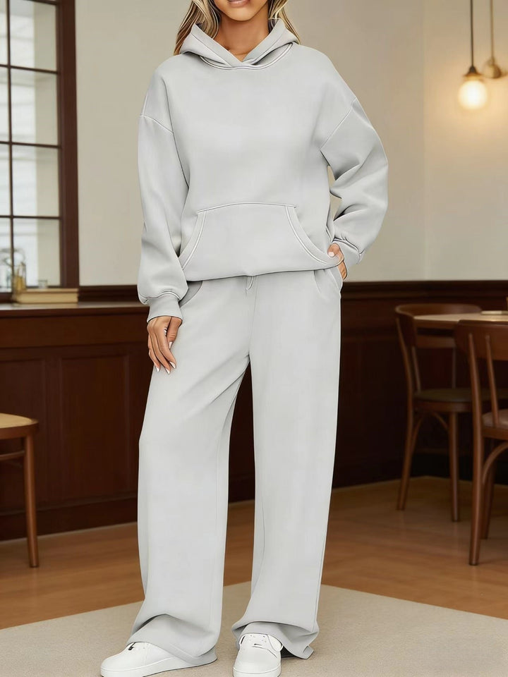 Women's Cozy Oversized Hoodie and Wide Jogger Pants Set