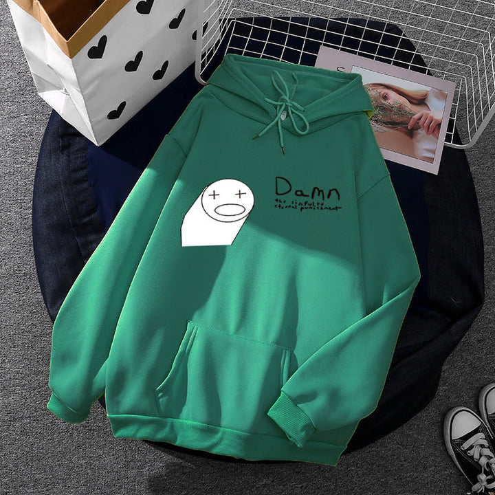 Women's Hoodie with Minimalist Graphic, Loose Oversized Fit and Kangaroo Pocket