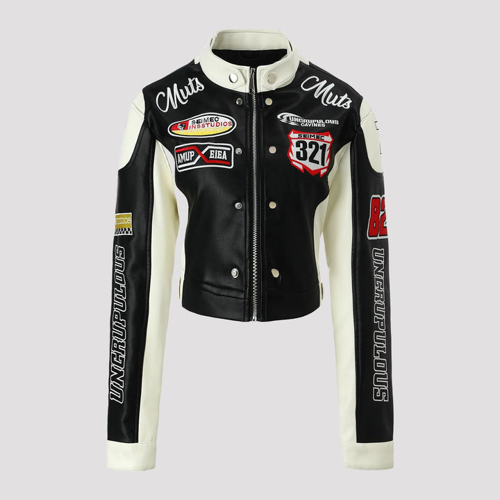 Women Sporty Leather Jacket