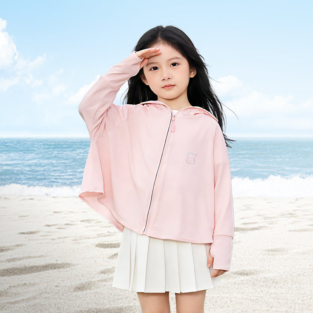 Women's Lightweight UV Protection Hoodie with Integrated Face Mask and Thumb Hole