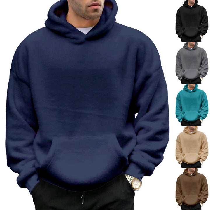 Unisex Cozy Teddy Fleece Hoodie with Oversized Fit and Kangaroo Pocket