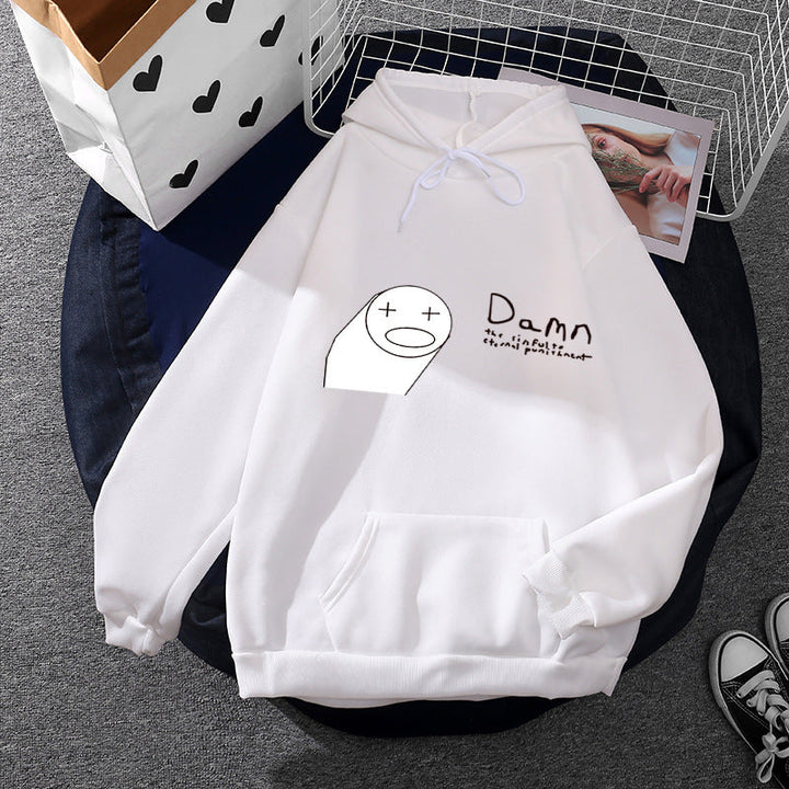 Women's Hoodie with Minimalist Graphic, Loose Oversized Fit and Kangaroo Pocket