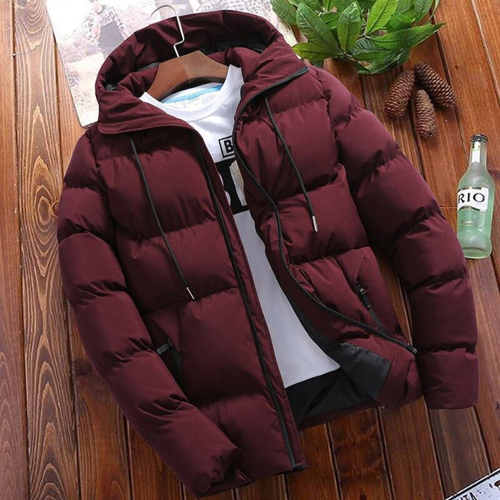 Men's Nano Quilted Thermo Quilted Jacket with Hood and Windproof, Water-repellent Polyester Shell