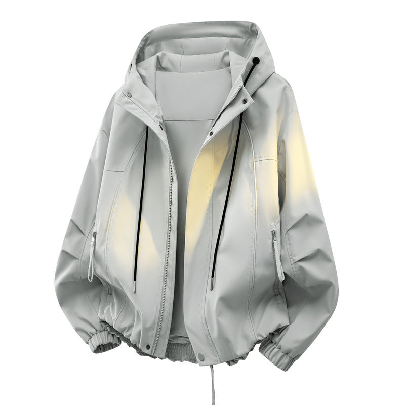 Men's Urban Tech Hoodie with Weatherproof Membrane, Concealed Zipper & Elastic Hem