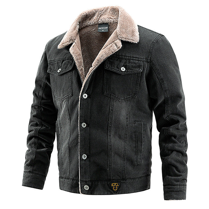 Men's Denim Jacket with Fleece Lining