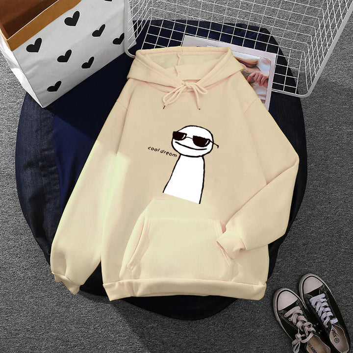 Women's Hoodie with Minimalist Graphic, Loose Oversized Fit and Kangaroo Pocket