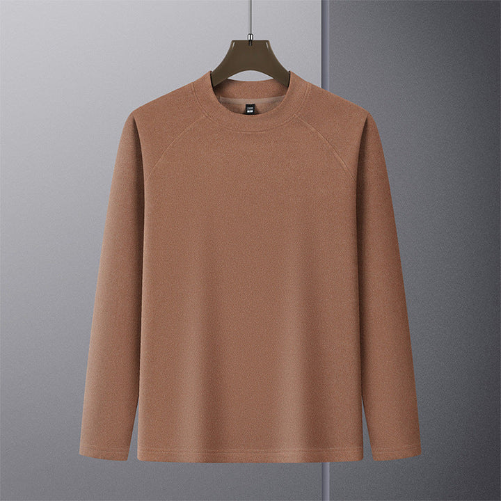 Men's Premium Mockneck Sweater made of Fine Wool Blend with Raglan Sleeves