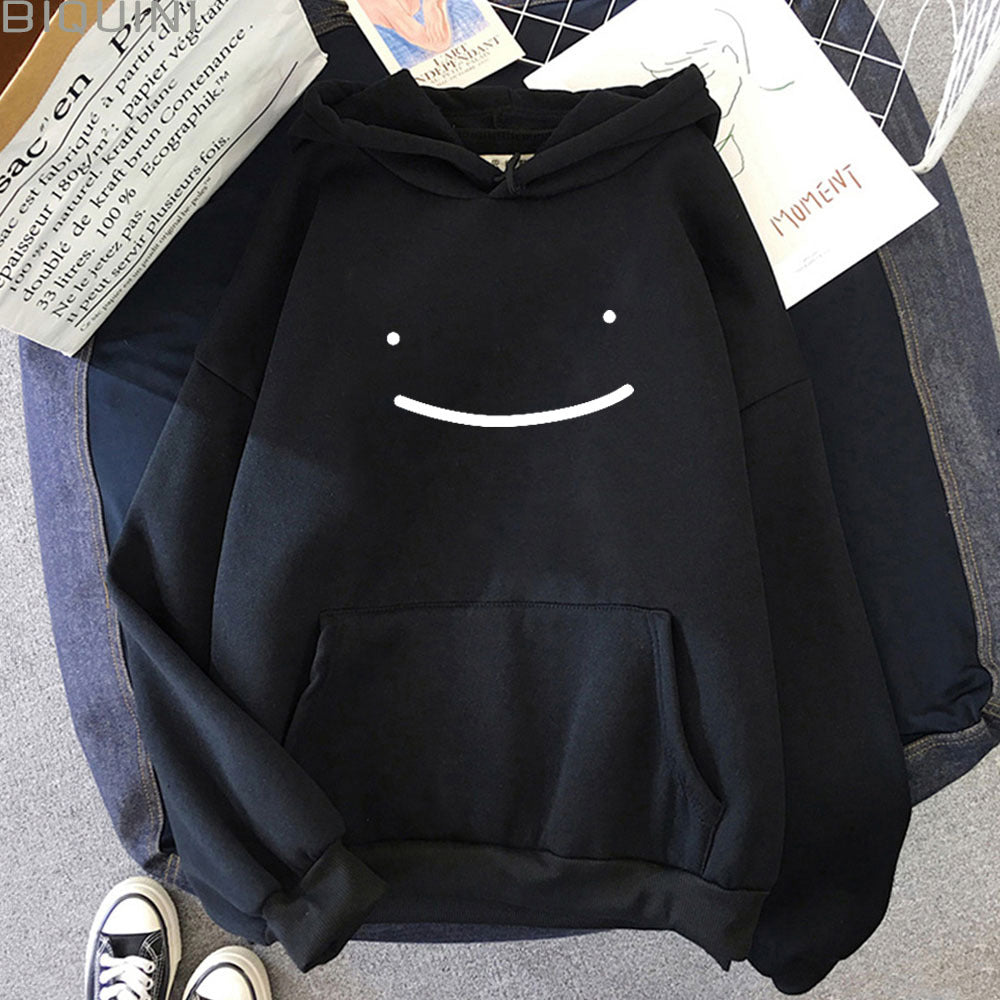Unisex Oversized Hoodie with Minimalist Front Print and Kangaroo Pocket