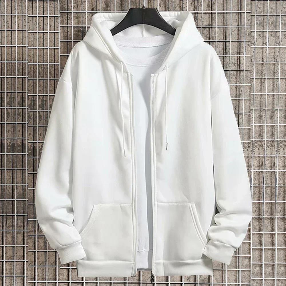 Unisex Zip-Hoodie with Concealed Zipper, Minimalist Silhouette and Brushed Inner Lining