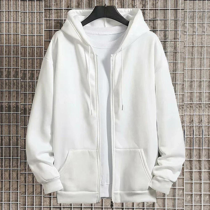 Unisex Zip-Hoodie with Concealed Zipper, Minimalist Silhouette and Brushed Inner Lining