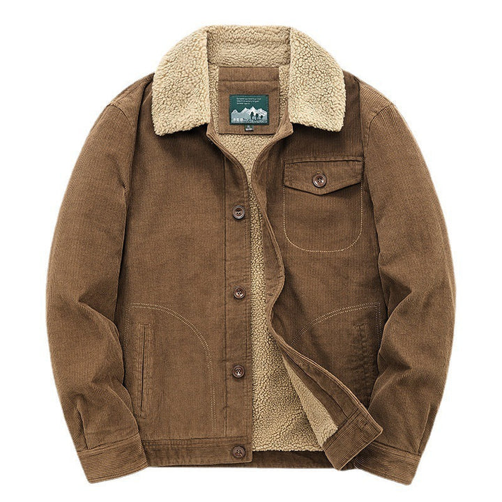 Men's Casual Cord Jacket with Teddy Lining