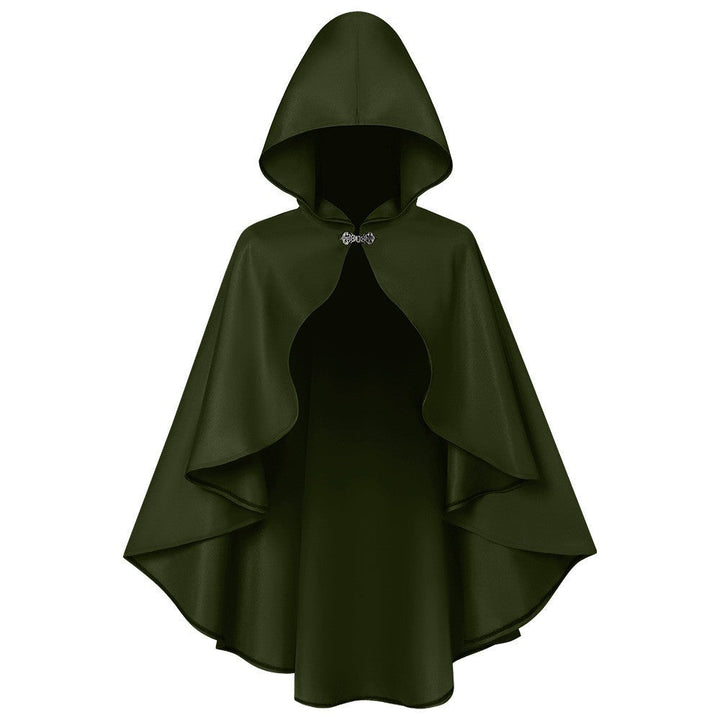 Unisex Longer Hooded Cloak made of Water-repellent Polyester with a Full Round Cut and Drawstring