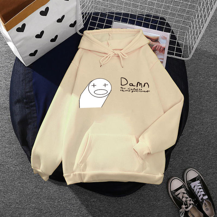 Unisex Oversized Hoodie with Minimalist Front Print and Kangaroo Pocket