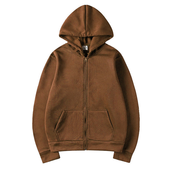 Women's Sporty Hoodie with Full Zip and Pocket