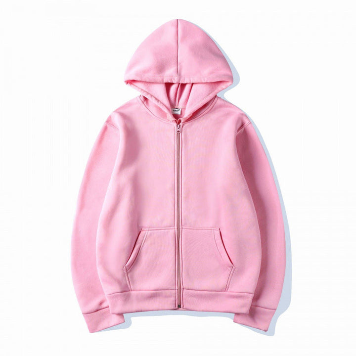 Women's Sporty Hoodie with Full Zip and Pocket