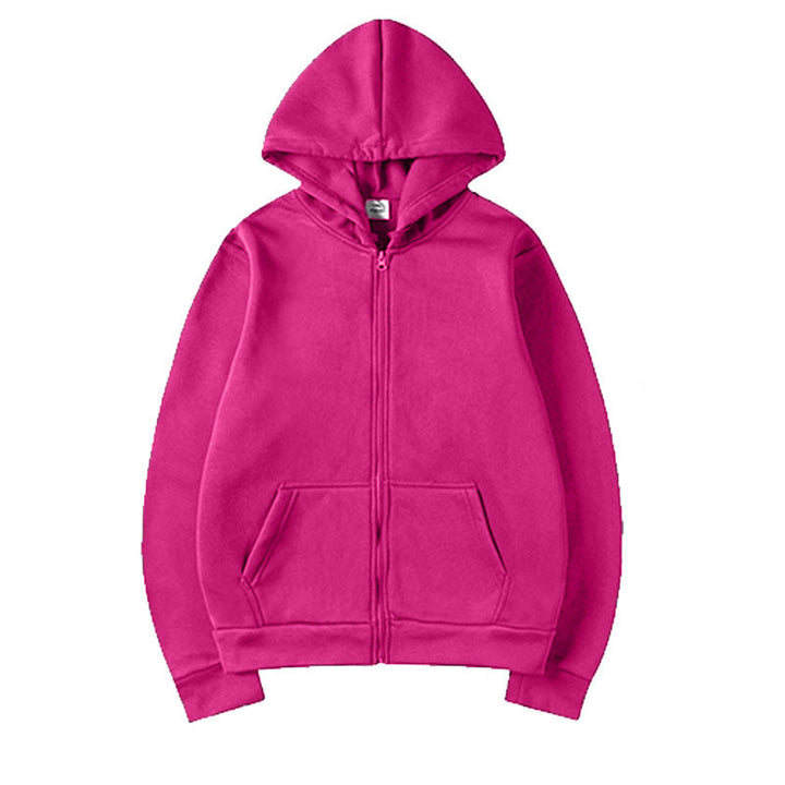 Women's Sporty Hoodie with Full Zip and Pocket