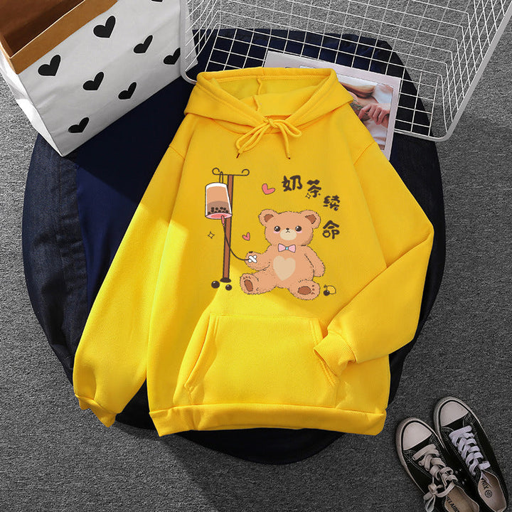 Women's Hoodie with Minimalist Graphic, Loose Oversized Fit and Kangaroo Pocket